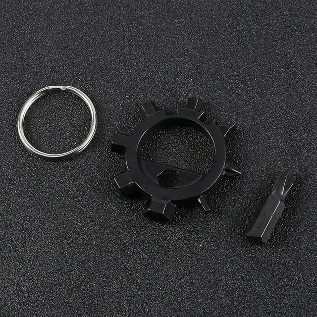 EGNMCR Stainless Steel Multifunctional Screwdriver Outdoor Portable Tool Bicycle Repair Tool Hardware Key Buckle Key Ring