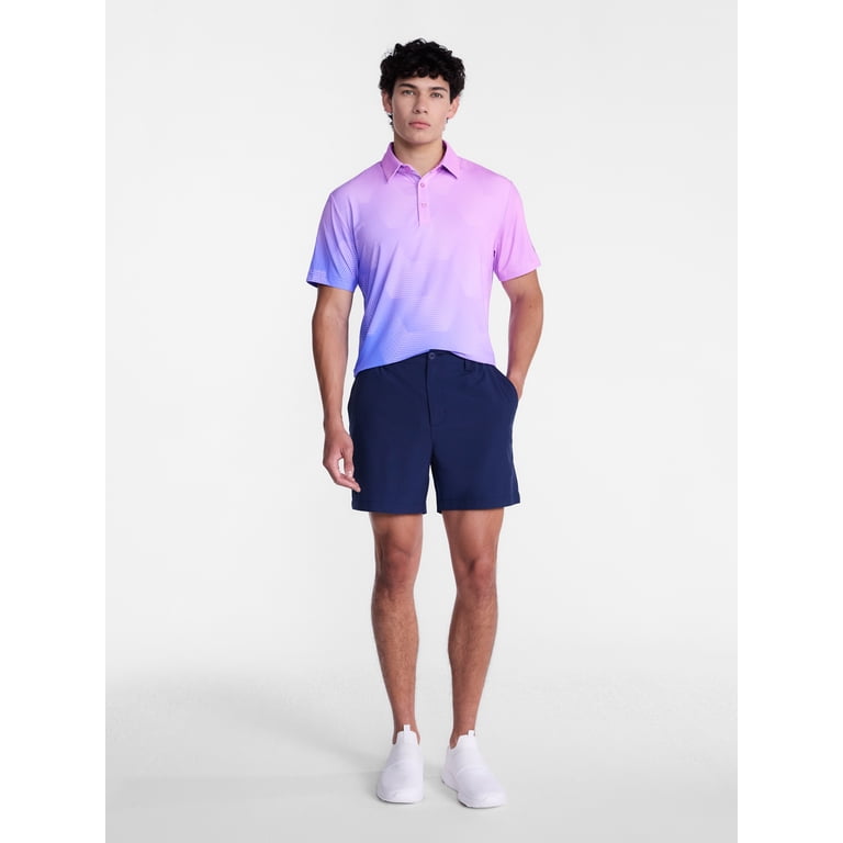 Birdie Bound Men's Ombre Geo Golf Polo Shirt photo 2