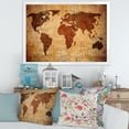 thumbnail image 3 of Designart 'Ancient World Map XI' Vintage Framed Art Print, 3 of 4