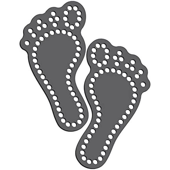 Rhinestone Genie Footprints Magnetic Rhinestone Template, Black