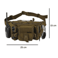 thumbnail image 3 of Cangurera Bloosom  Tactica Militar Impermeable Riñonera Deportiva Caqui, 3 of 4