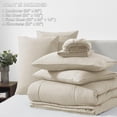 thumbnail image 6 of Queen Comforter Set, Navy 7 Pieces Bed in a Bag All Season Bedding, with Stitch Quilted Comforter Flat Sheet Fitted Sheet Pillowcases, 6 of 9