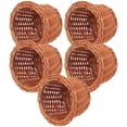 thumbnail image 4 of Chocolate Rattan Mini House Basket for Photo Decoration Sturdy and Durable 5 Pieces 2.56x1.77x1.57 Inches, 4 of 4