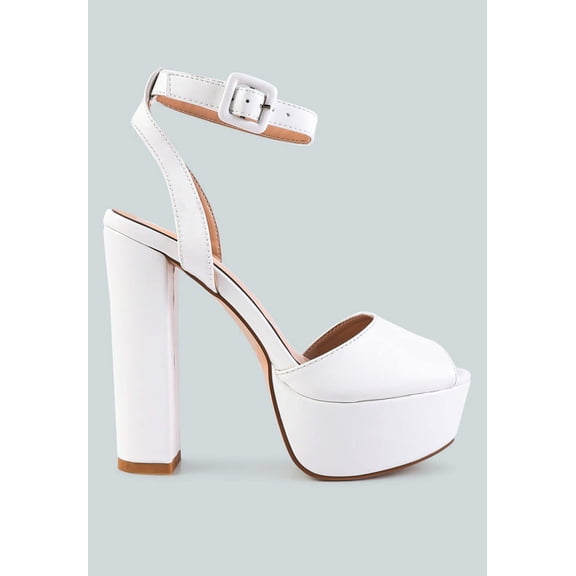 Rager Peep-Toe High Platform Block Sandals