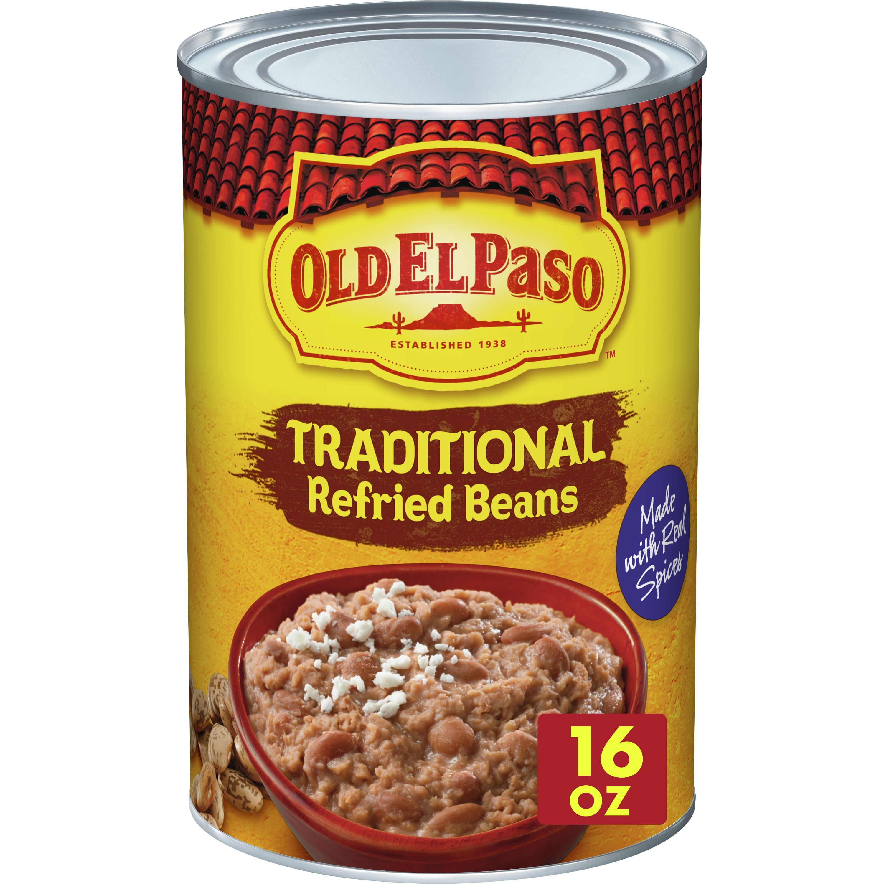 Old El Paso Traditional Refried Beans, 16 oz.