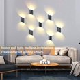 thumbnail image 3 of Aplique LED de pared para interior de 10 W, IP66, de aluminio, resistente al agua, con foco COB, para exterior, para salón, escalera, pasillo, dormitorio, jardín, puerta, balcón, camino, negro/blanco, 3 of 5