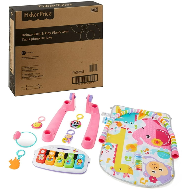 Fisher Price Deluxe Kick Play Piano Gym Pink Walmart