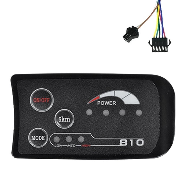 S810 E-Bike Medidor de Pantalla LED 36V IP65 Protocolo UART SM 5+2 PIN para Bicicleta EléCtrica Medidor de Bicicleta EléCtrica
