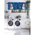 thumbnail image 5 of Christmas Winte Valances for Windows, Falling Snowflake Snowman Blue Light Filtering Window Treatment Valances, Rod Pocket Small Curtains for Kitchen/Bathroom, 60"x18", 5 of 9
