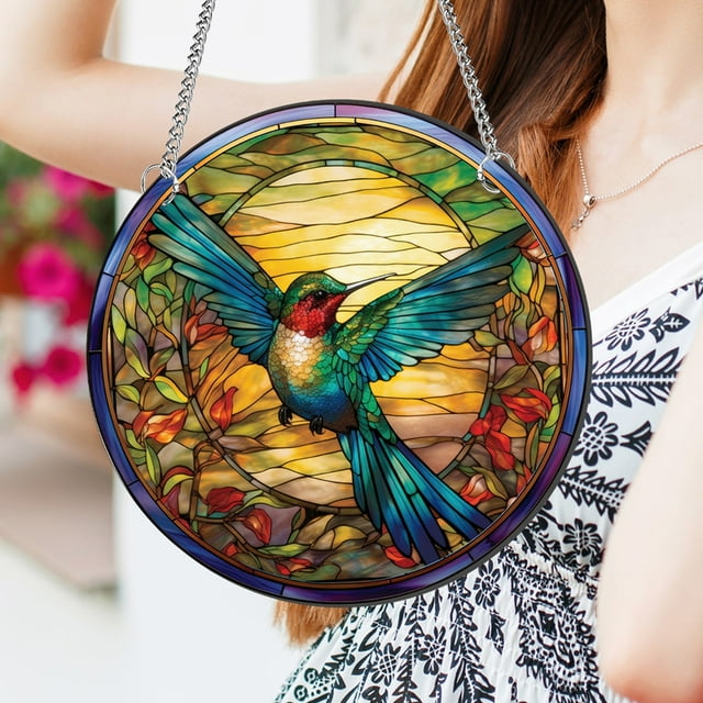 Home Decor Welcome Door Hanger Double Colorful Hummingbird Butterfly Hanger Window Gallery Home Decoration Hanger