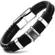 thumbnail image 1 of Pulsera de moda para hombre, pulsera de cuero para hombre, pulseras para hombre, regalo juvenil, negro, 1 of 5