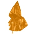 thumbnail image 4 of LEKWK Womens Metallic Hooded Cloak Shiny Renaissance Gothic Halloween Cosplay Costume Medieval Short Cloak Vintage Medieval Costume, 4 of 8