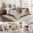thumbnail image 6 of Twin XL Quilt Set 68''x98'', Happy Groundhog Day Lightweight Bedspread Coverlet Set with 2 Pillow Shams, Spring Carrot Funny Cute Animals Breathable All Season Quilt Bedding for Dorm/Guest Room, 6 of 9