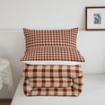 thumbnail image 5 of Manfei Classic Checkered Full Size Comforter Sets,Rustic Plaid Bedding Comforter Set,Brown Beige,Reversible,3-Piece,1 Comforter and 2 Pillowcases,3-Piece,1 Comforter and 2 Pillowcases, 5 of 7