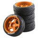 thumbnail image 1 of Piezas de llantas y neumáticos a escala 1:10 para vehículos TT02 XV01, camiones, maquetas, buggy, bricolaje Naranja, 1 of 4