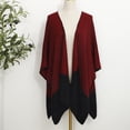 thumbnail image 2 of Women's Scarves Women Plush Splice Poncho Shawl Scarf Fringed Wraps Pashminas Sweater Pullover Cape Gifts For Women Sweater Cardigan Hem Shawl Wrap Cloak, Women's Accessories Scarf, 2 of 4