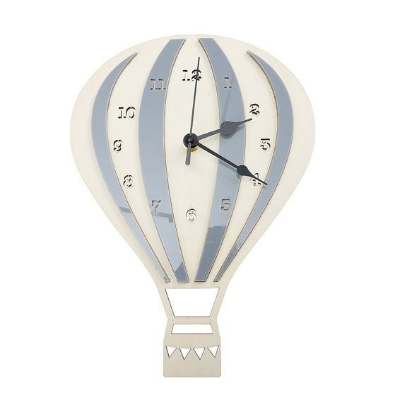 Quiet Non-Ticking Hot Air Balloon Wall Clock for Kids Room, Decorative Wall Art, Children's Bedroom Clock