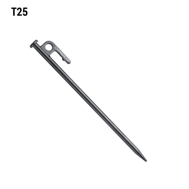TFixol CAMPINGMOON Piquets de Tente en Acier à Haute Teneur en Carbone pour Camping, Randonnée et Aventures en Plein Air, Durables et Résistants à la Rouille, Plusieurs Tailles Disponibles (25cm/9.8 Po)