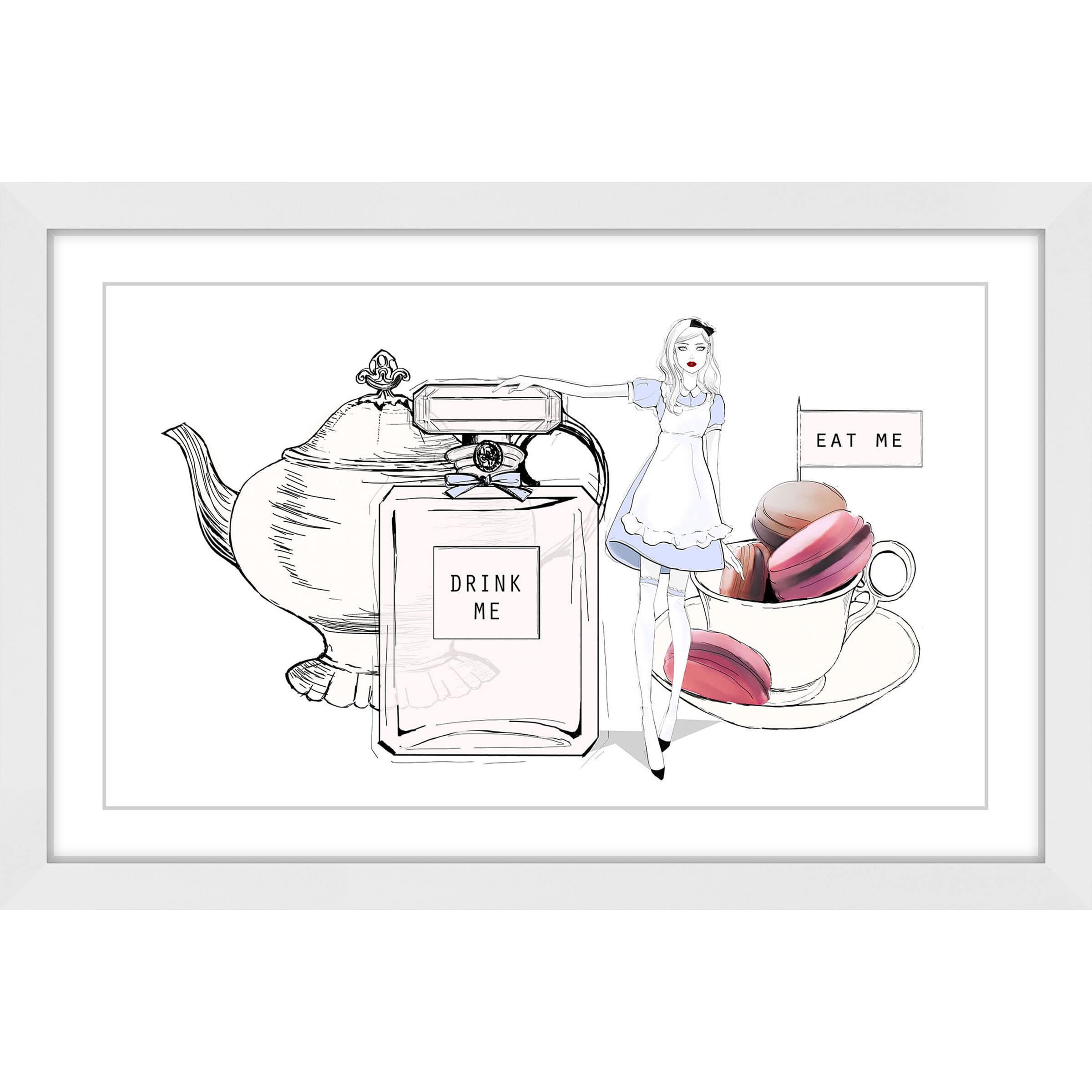 Marmont Hill "Aiw" By Loretta So Framed Painting Art Print, 36.0" x 1.5"