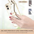thumbnail image 4 of for iPhone 12 Case, Cute Heart Design Wristband Lanyard Cross Body Strap Electroplated Camera Protection Shockproof Protective Case Women Girls for iPhone 12 6.1"-White, 4 of 16