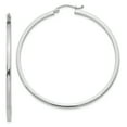 thumbnail image 1 of Boucles d'Oreilles Rondes en Tube Carré Or Blanc 14 Carats, 1 of 8