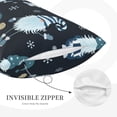 thumbnail image 5 of Naloa Gnome and Snowflakes Pillowcase, Throw Pillowcase, Wrinkle-Free, Stain-Resistant with Hidden Zipper for Bedroom Sofa - 14"x20", 5 of 9