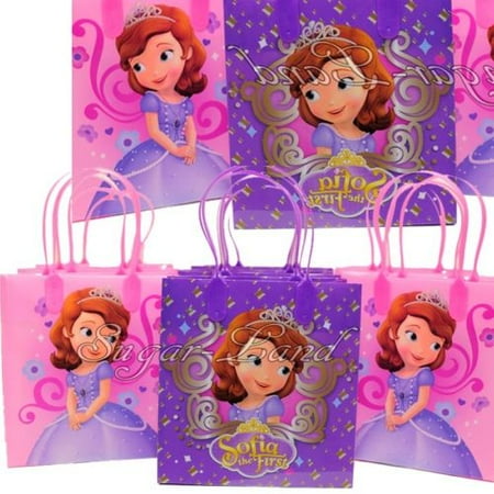 12 Sofia the First Party Favor Bags Birthday Candy Treat Favors Gifts Plastic Bolsas De Recuerdo