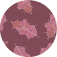 thumbnail image 1 of Ahgly Company Indoor Round Patterned Blush Red Pink Novelty Area Rugs, 6' Round, 1 of 6