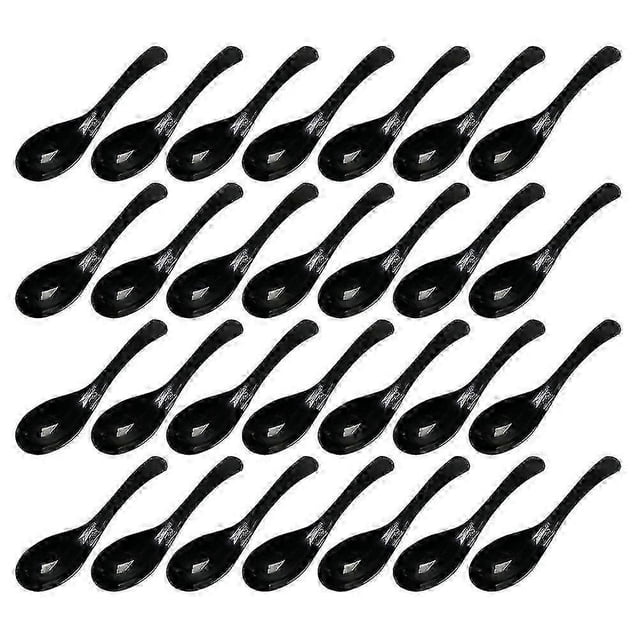 100 Pcs Chinese Spoons Plastic Ramen Spoon Chinese Soup Spoon Disposable Soup Spoons Coffee Spoon Pho Spoons