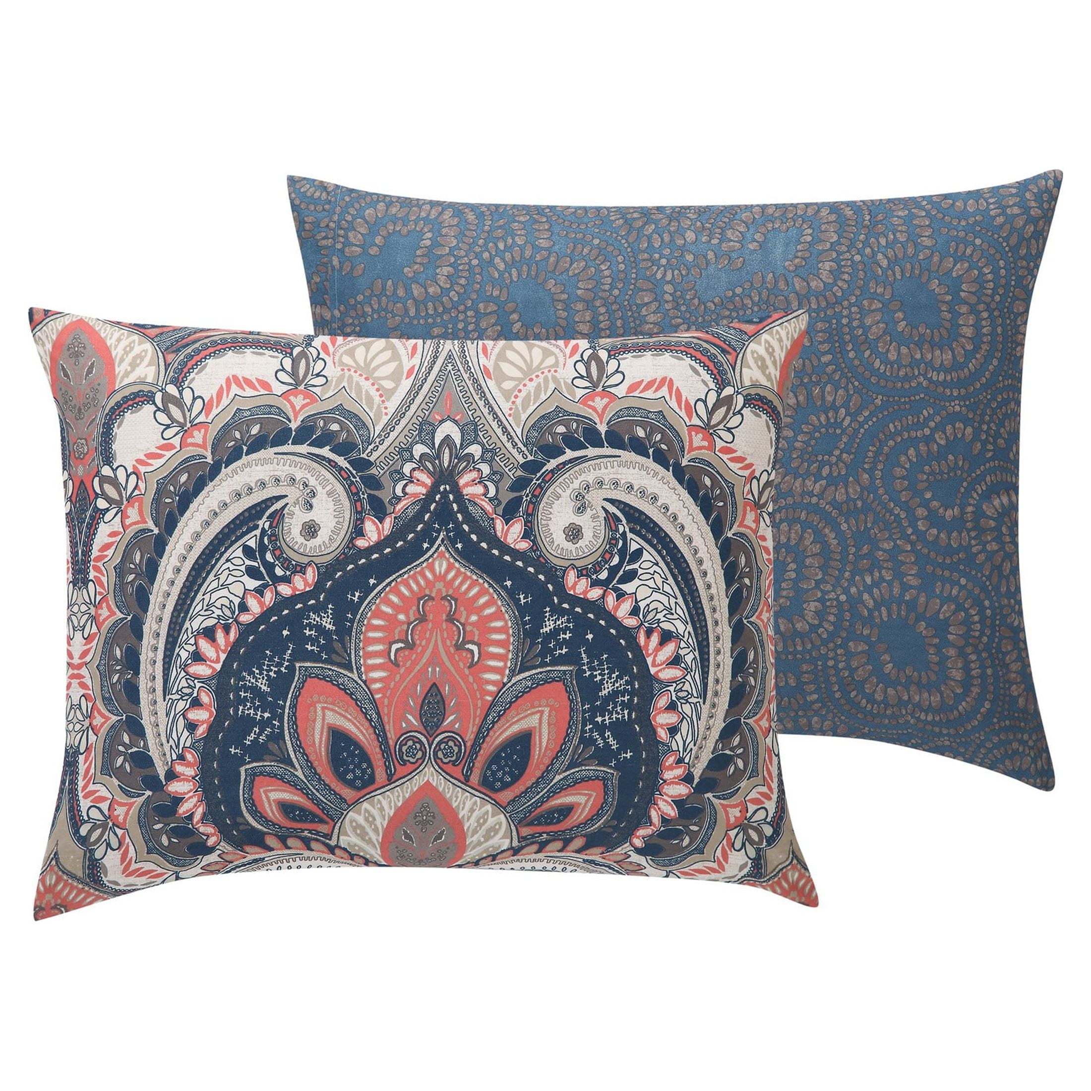 VCNY Home Casa Real 5-Piece Coral Damask Reversible Comforter Set, King, Adult, Unisex