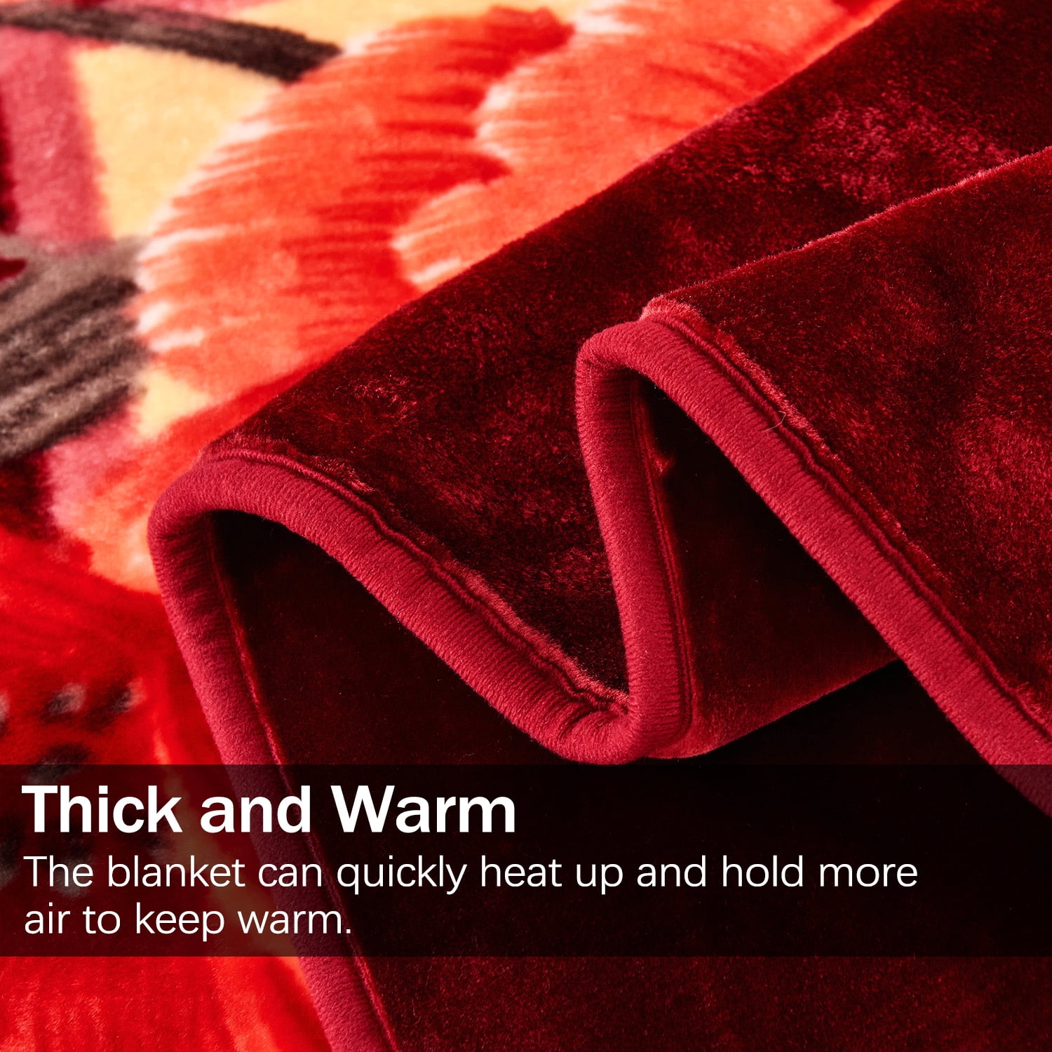 Heavy Thick Fleece Blanket King Size, 9lbs,1 Ply Silky Soft Warm Flower Embossed Raschel Winter Blanket, Minky Soft Plush Blanket for Sofa Bed, 85"x95", Burgundy Floral