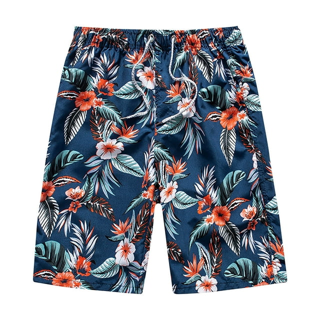 Mens Shorts Mens Holiday Style Printing Special Print Beach Quick Drying Casual Shorts.
