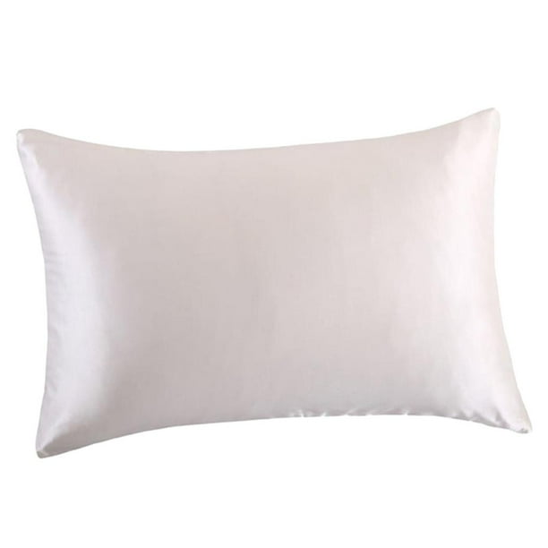 Funda de Almohada de Seda Zulema Tamaño Queen Blanco