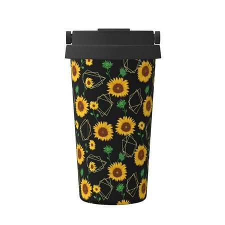 

Junzan Sunflowers3 for Stainless Steel Vacuum Insulated Tumbler - Reusable Insulated Cold Brew Iced Coffee Cup Thermos -Gifts for Women Men Him Her