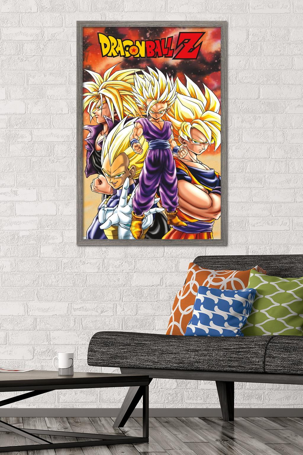 Dragon Ball Z - Saiyans Wall Poster with Magnetic Frame, 22.375 x 34 