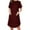 Red, variant on Kilaqueen Women's Maternity Dress Striped Zipper Side Short Sleeve Nightgown Breastfeeding Nursing Pregnancy Dress