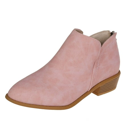 

Zshosam Women s Low-heeled Ankle Boots-Black Thigh High Boots Christmas Warm Winter Walking Shoes Women Zipper Wide Calf Vintage Womens Boots(Pink 36)