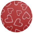 thumbnail image 3 of 15 Inch Round Grid Plate Mats Heat Non-Slip Resistant PVC Placemats for Kitchen Dining Table Decor Candy Cane-shaped Hearts Pattern 1PCS, 3 of 5