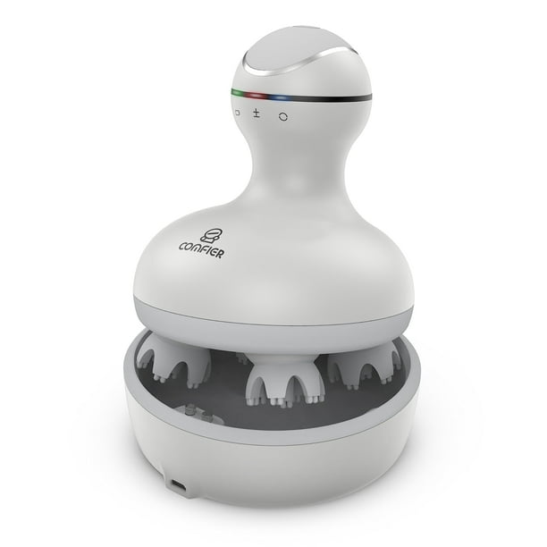 Masajeador de cuero cabelludo COMFIER Electric con 4 cabezales de masaje de silicona