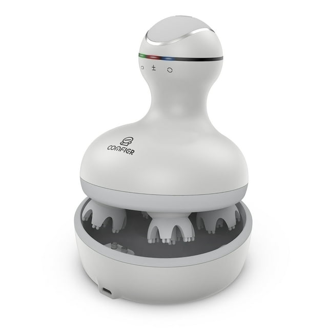 Masajeador de cuero cabelludo COMFIER Electric con 4 cabezales de masaje de silicona