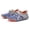 Grey, variant on Gyujnb Hook and Loop Strap Water Shoes Striped Print Mesh Upper Round Toe Flat Sole Footwear (Unisex),7.5-8 Years