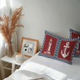 thumbnail image 6 of Nautical Coastal Lumbar Pillow Covers 20x12 Inch Set of 2, Blue Red Lighthouse Sailing Anchor Rudder Waterproof Outdoor Pillow Covers, Decorative Cushion Pillowcases for Couch Sofa Bed Garden Patio, 6 of 9
