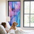 thumbnail image 3 of Blue Purple Ombre Window Privacy Film, Marble Modern Ink Painted Abstract Static Cling UV Sun Blocking Tint Film Heat Control Windows Films for Bedroom Bathroom, Window Stickers 29.5"x78.7", 3 of 8