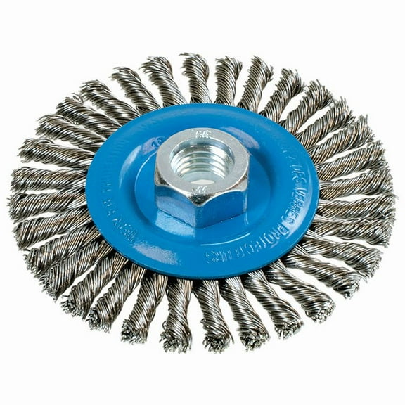 Walter 13K414 Wire wheel Brushes .020" Stringer Bead SS 4" 5/8-11 Arbor