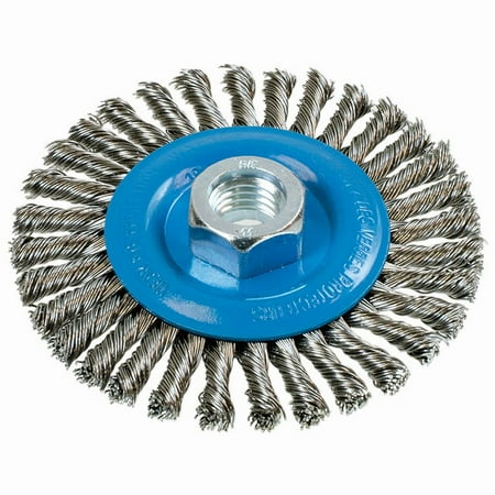 

Walter 13K414 Wire wheel Brushes .020 Stringer Bead SS 4 5/8-11 Arbor