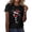 Black, variant on Women Christmas Graphic Shirt Fashion Casual Tops Short Sleeve Crew Neck Tee T Shirt Christmas Print Loose Top,Hot Pink,S