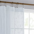 thumbnail image 2 of Mainstays Embroidered Scroll Rod Pocket Sheer Curtain Panel, White, 38" x 63", 2 of 7