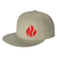 thumbnail image 1 of DouZhe Flat Brim Cap Snapback Hat, Fire Burning Symbols Prints Adjustable Yellow Adult Baseball Cap, 1 of 6