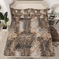 thumbnail image 2 of Homewish Boys Girls Abstract Animal Print King Sheets 4pcs,Gradient Black Brown Bedding,Lightweight Room Decor, 2 of 5