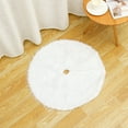 thumbnail image 6 of Louist 30.7"/ 35.4''/48" Round White Faux Fur Christmas Tree Skirts Floor Cover Mat Home Hotel Christmas Party DIY Decor, 6 of 12